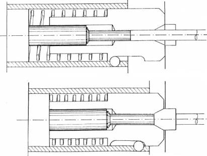 The heading of parts with a cross or flat head 